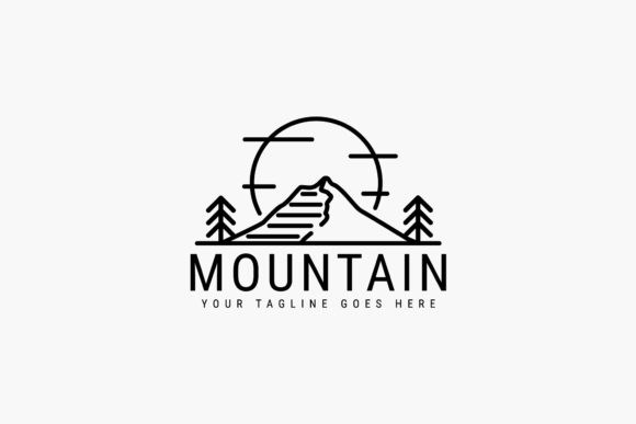 Download Mountain Line Art Minimalist Logo Design - Sign Collection