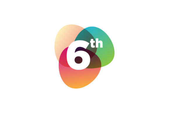 Download Number Sixth Logo Colorful Design Vector - Sign Collection