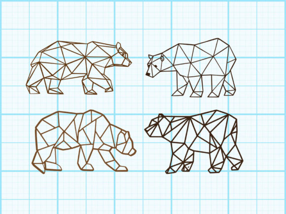 Download Bear Wild Geometrical Design - Sign Collection
