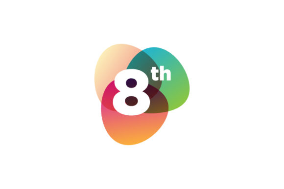 Download Number Eighth Logo Colorful Design Vecto - Sign Collection