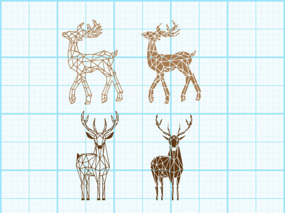 Download Reindeer Geometrical Design - Sign Collection