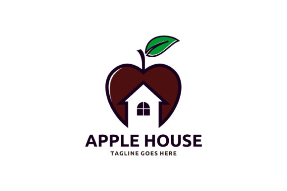 Download Apple House Minimalist Logo Design - Sign Collection