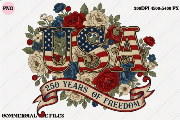 Download USA 250 Years of Freedom Floral Design - Sign Collection