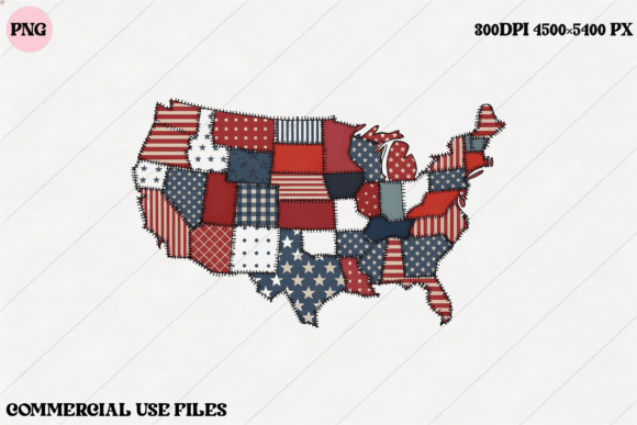 Download USA Patchwork Flag Map Graphic Design - Sign Collection