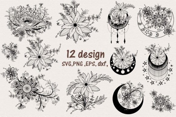 Download Geometrical Design Birth Month Flowers - Sign Collection