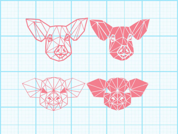 Download Pig Head Geometrical Design - Sign Collection