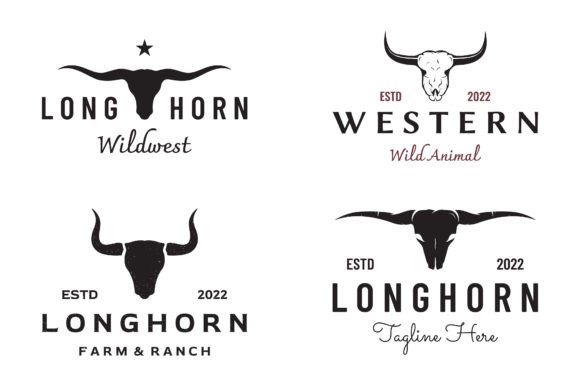 Download Bull Head Vintage Retro Logo Design. - Sign Collection