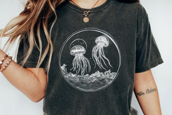 Download Jellyfish Ocean Waves Graphic Design Png - Sign Collection