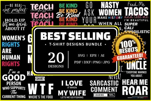 Download 20 Best Selling T-Shirt Designs Bundle - Sign Collection