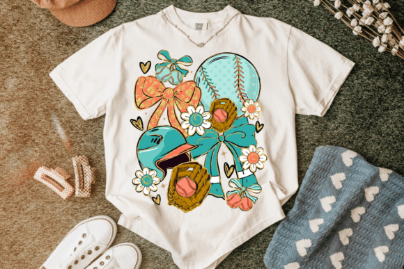 Download Softball Bow Helmet Floral Design - Sign Collection